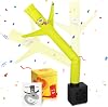Poen Mini Wacky Waving Inflatable Tube Guy with Blower Inflatable Tube Man Birthday Desktop Decor Dancing Blow up Man Gag Toy Gift for Office Party Decor(Anger)