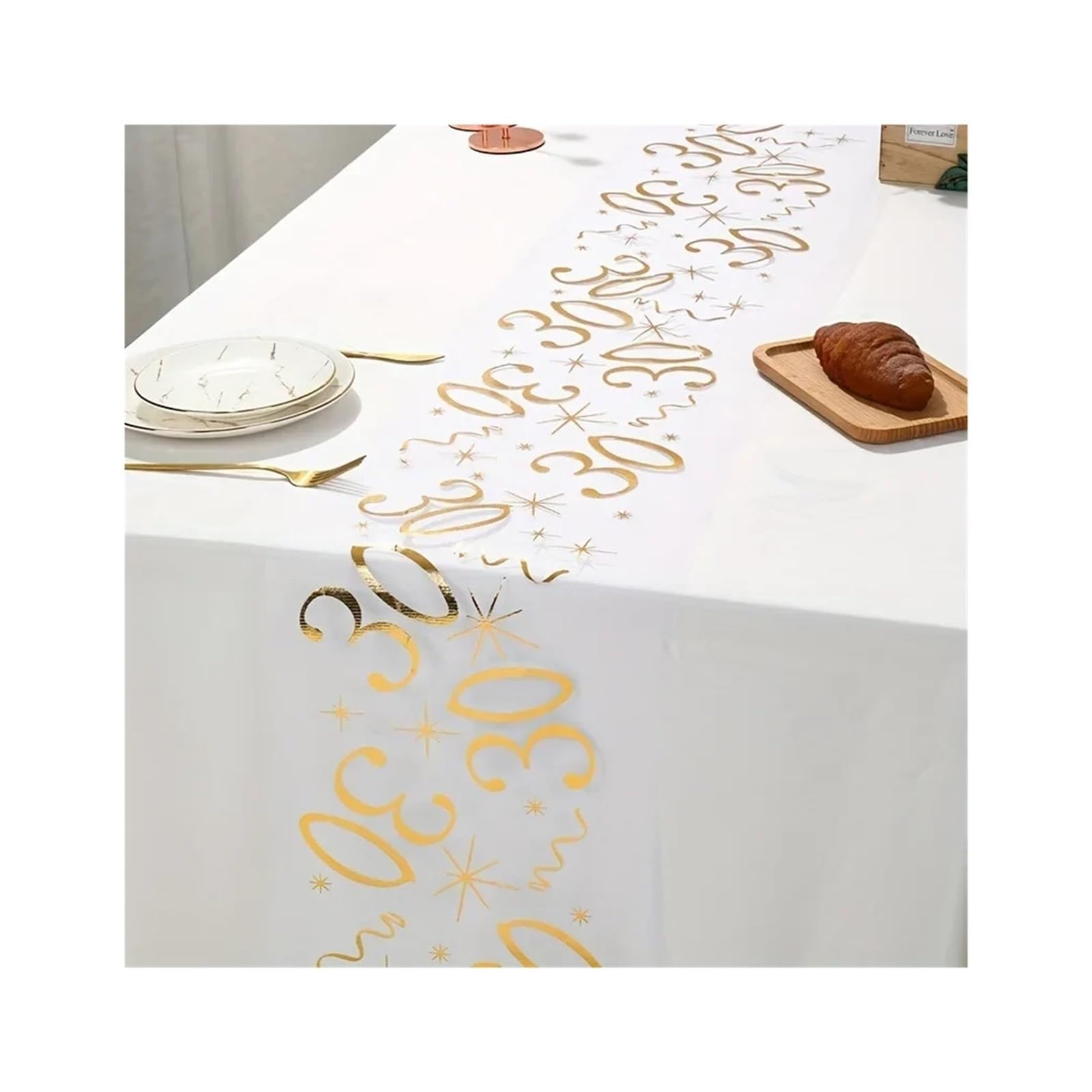 Camino De Mesa De Tela De Tul 30 Camino de Mesa de Tul Brillante | Cubierta de mesa larga y ligera, decoración de cena de cumpleaños for adultos(YM-1,33X275CM(1.1X9FT)