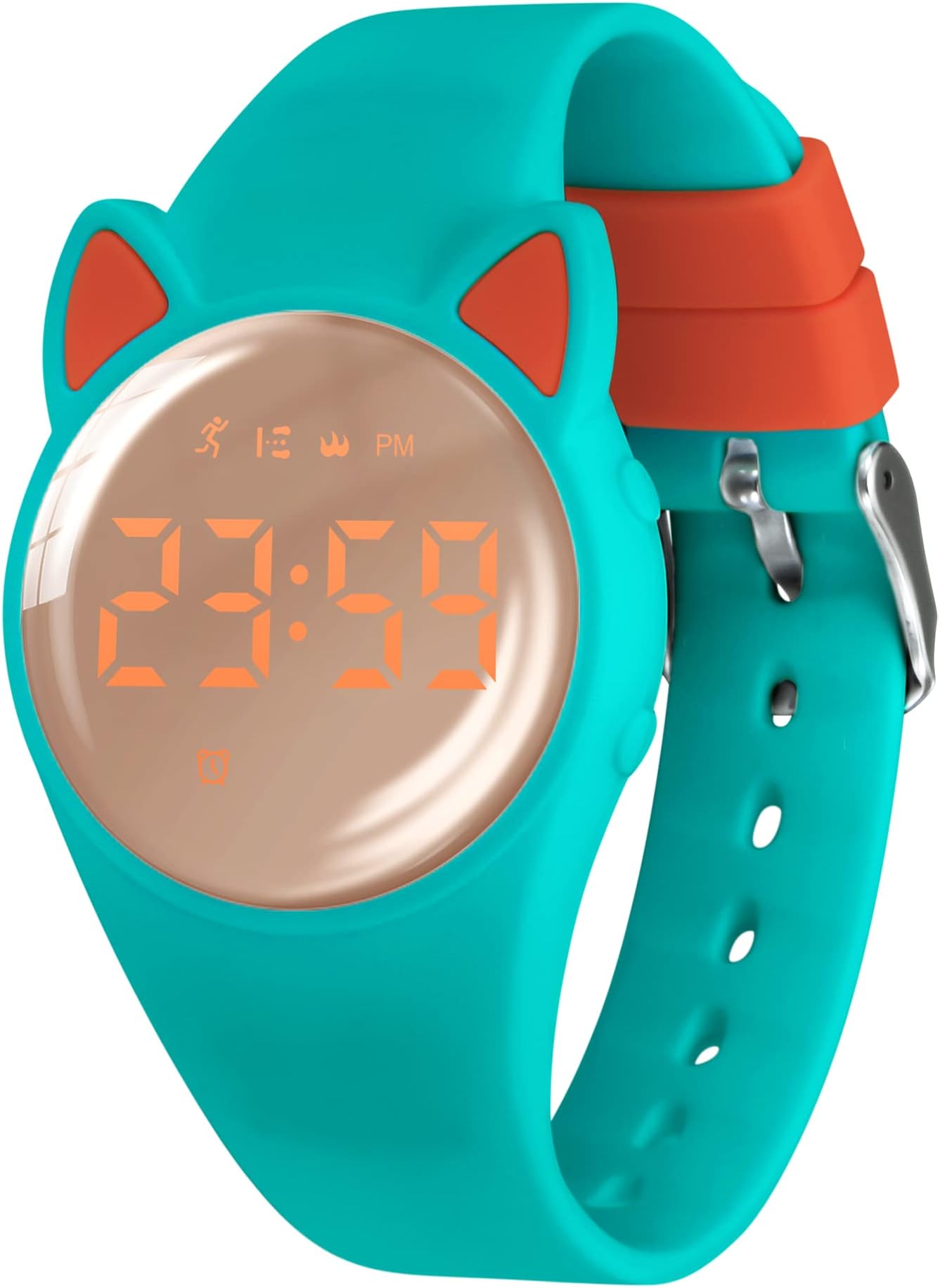 Kids Watch, Digital Watch for Boys Girls, Sport Watch with Fitness Tracker, Alarm Clock, Stopwatch, No App and Waterproof, Watch for Kids Ages 5-12, 21-GreenOrange-DJ