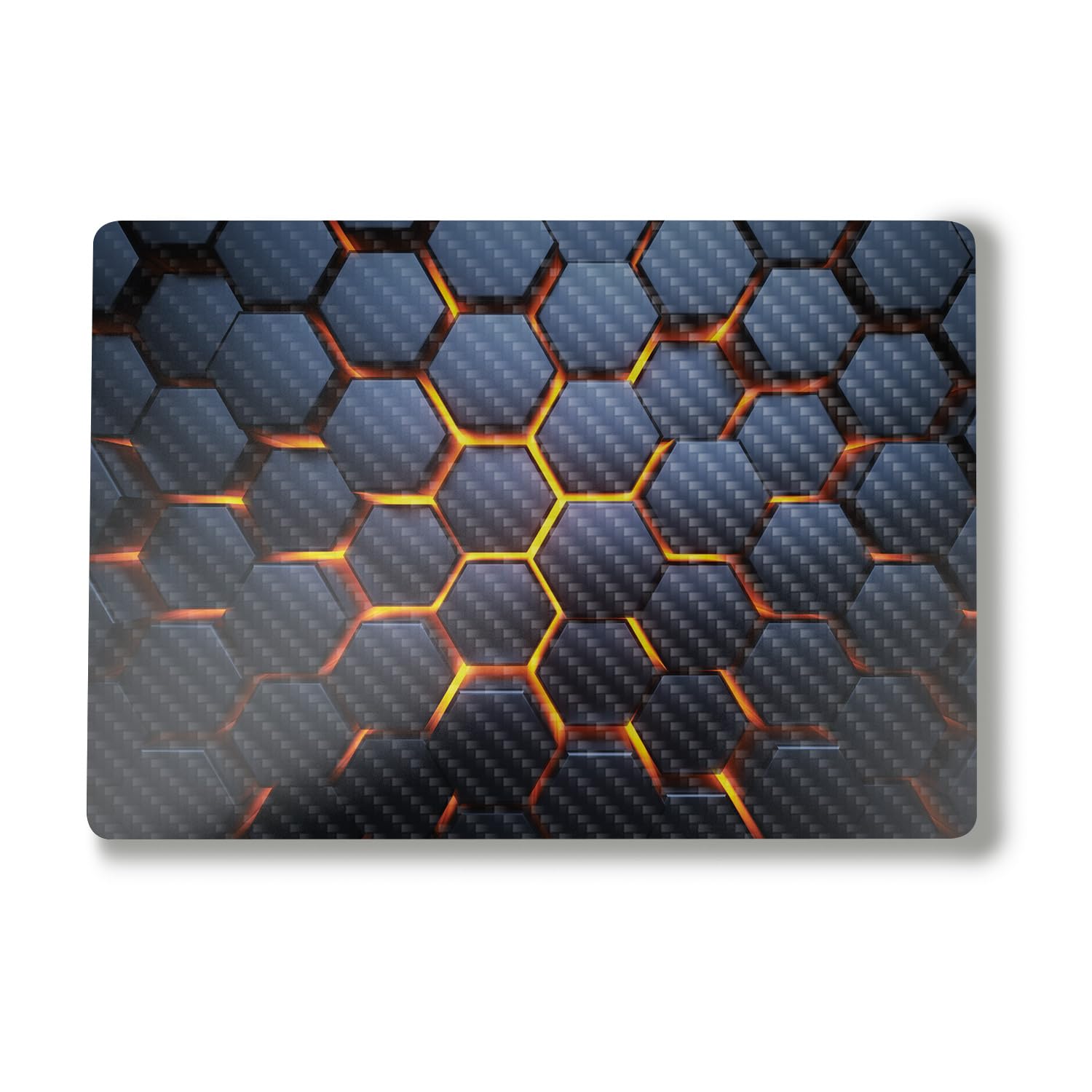 Carbon Fiber Laptop Skin Compatible with Alienware M18 R2 (2024) - Lava Hex - Premium 3M Vinyl Protective Wrap Decal Cover - Easy to Apply | Crafted in The USA by MightySkins