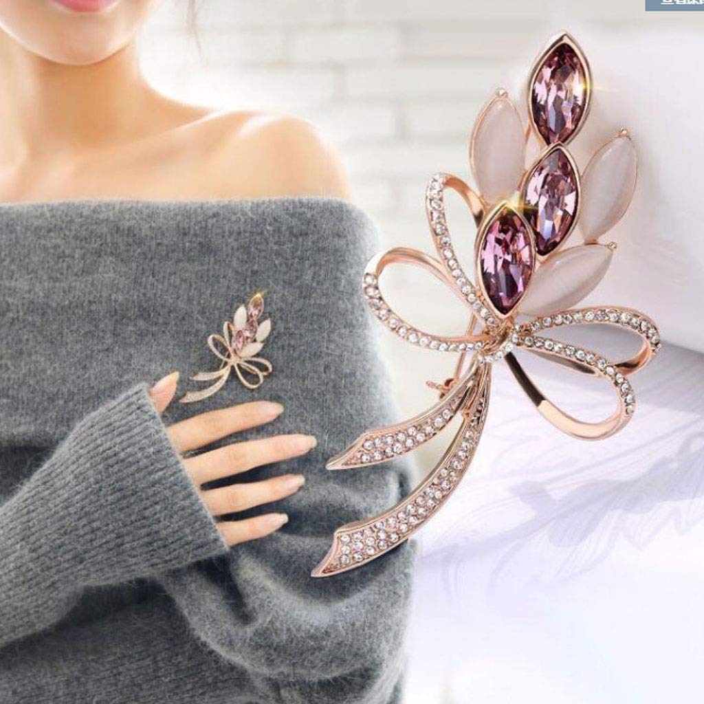 Broche Broche de Flor de Diamante para Mujer, Adecuado para joyería, Vestido, Bufanda, Chal, Ropa Fija Decorativa Personalizada