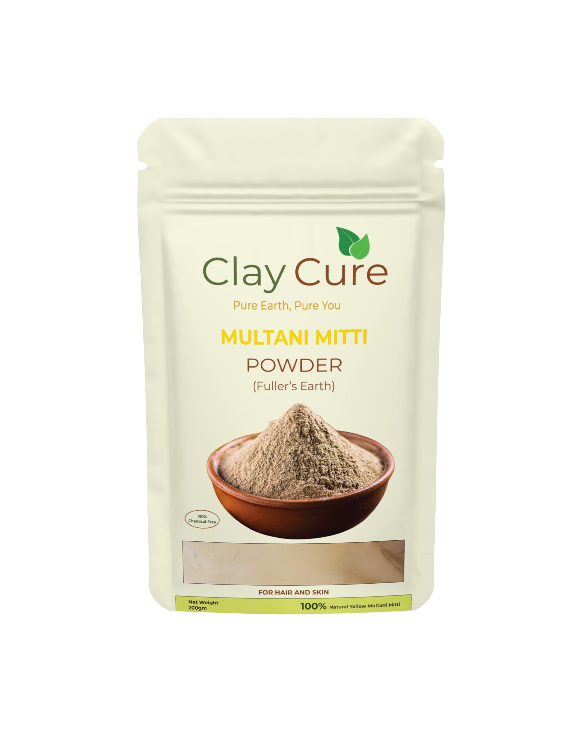 Yellow Multani Mitti Powder (Fuller’s Earth) | Natural Clay for Hair & Scalp Packs | Traditional Hair Care Ingredient-image-7