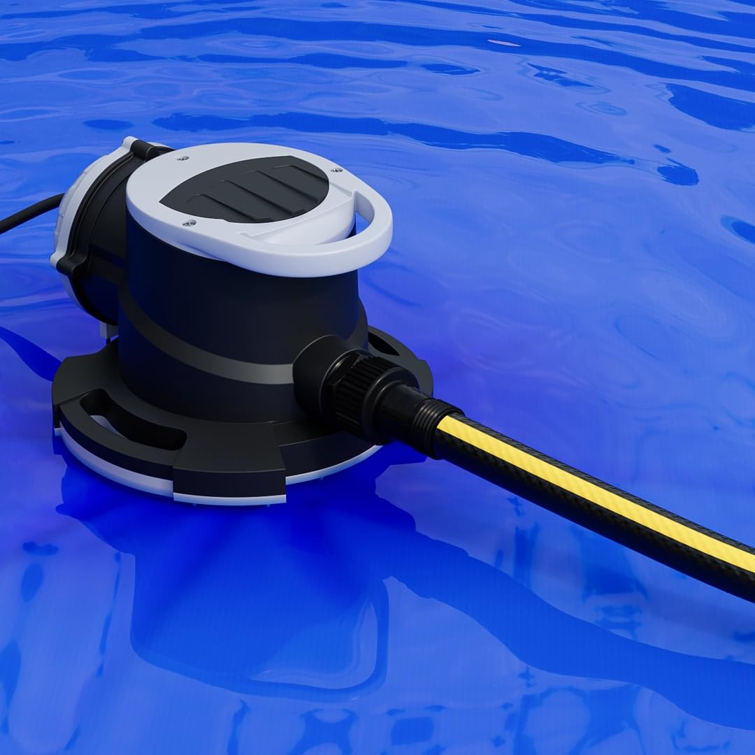 Glong D-Cover S, Pompa Automatica Svuota Telo Piscina, 7.000 l/h, Doppia Modalità Automatica/Manuale, IP68, Cavo 10 m con spina Schuko