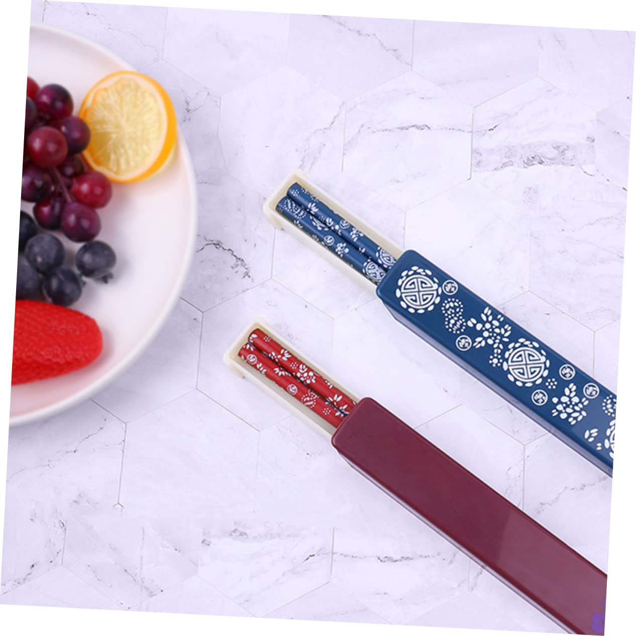 IMIKEYA 2ensembles Japonaises Antidérapantes Avec Boîte De Rangement Pratique Couverts Pour Sushi Cuisine Et Dîner