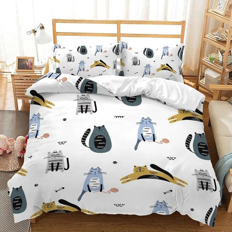 Parure de lit 220x240 chat douce pour transformer votre chambre adulte