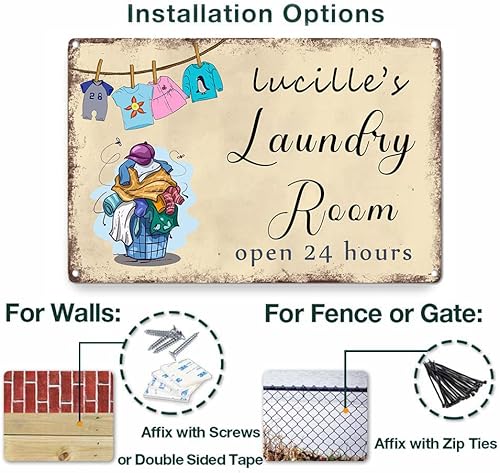 Miniatura 6 de Letrero personalizado para cuarto de lavado, letreros personalizados para decoración de cuarto de lavado, lavado, seco, plegado, letreros de metal