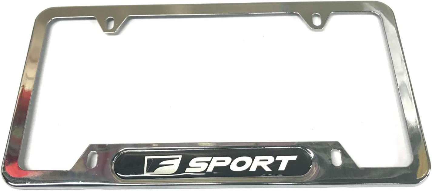 Auteal Car Stainless Steel Metal F Sport License Plate Tag