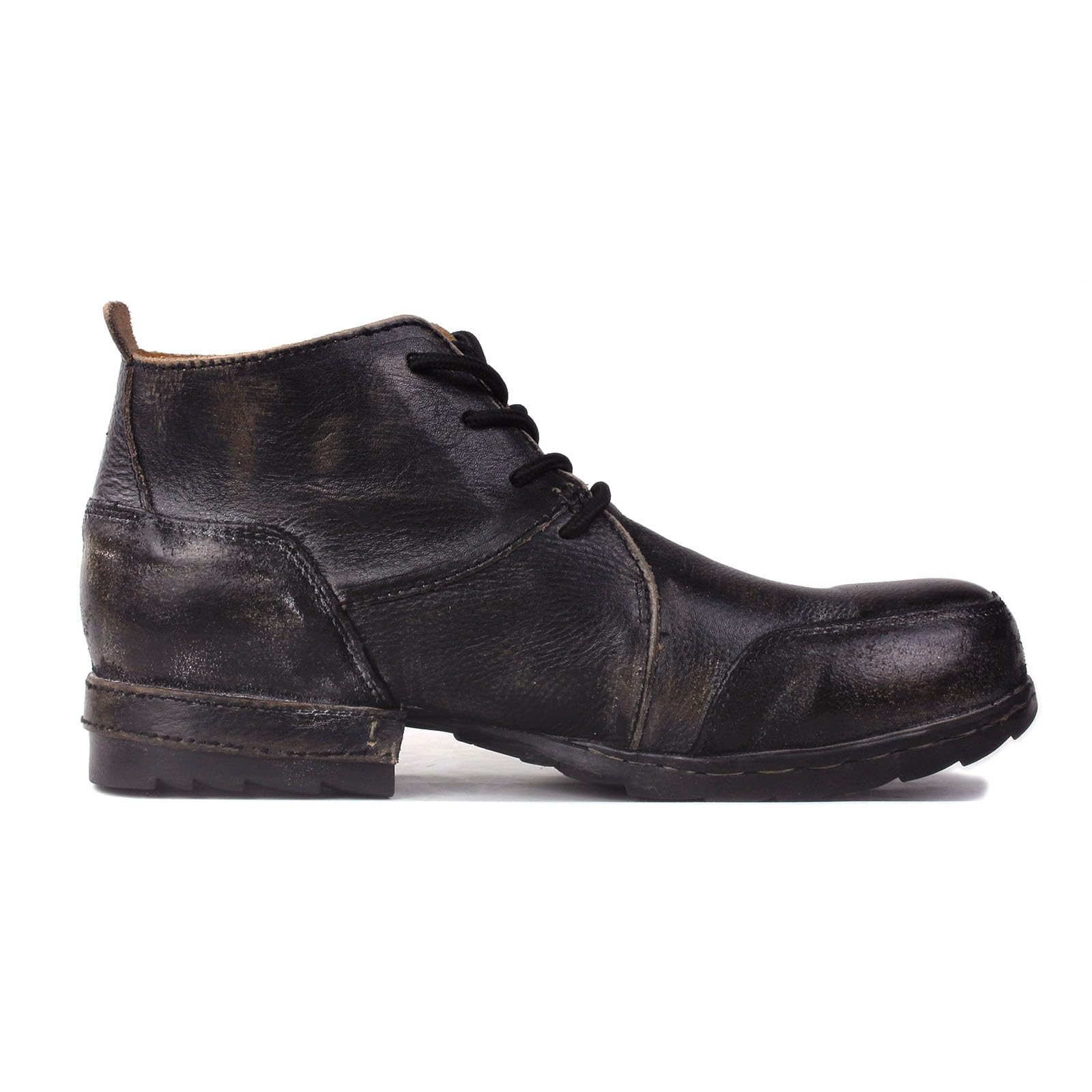 OSSTONE Vintage Braun Herren leder retro chukkastiefel Worker biker boots-motorrad-leder-schuhe für Schnürstiefeletten boots OS-6015-7-Vintage-DE-R