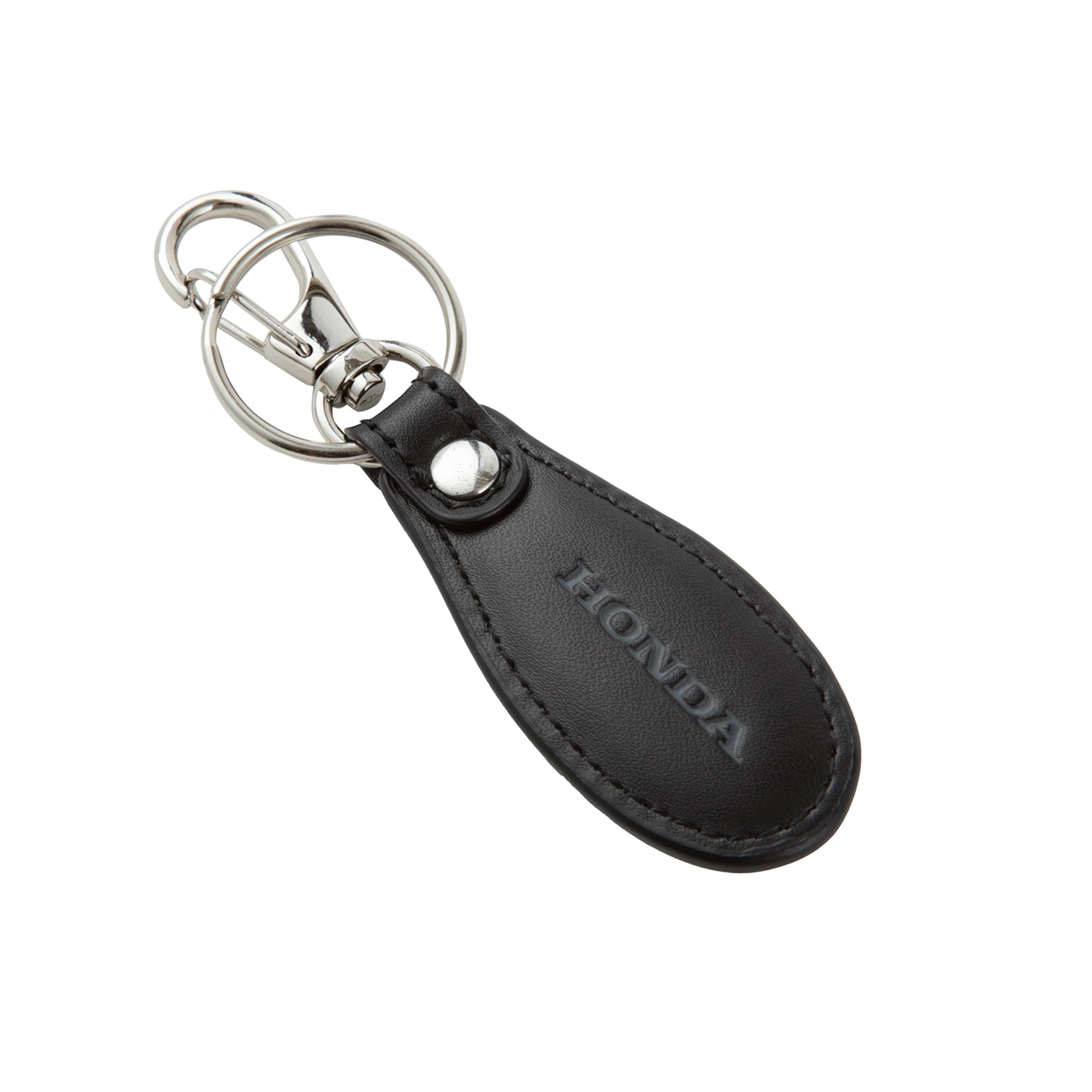 Amazon | Honda(ホンダ) Honda レザーオーバルキーホルダー K(ブラック