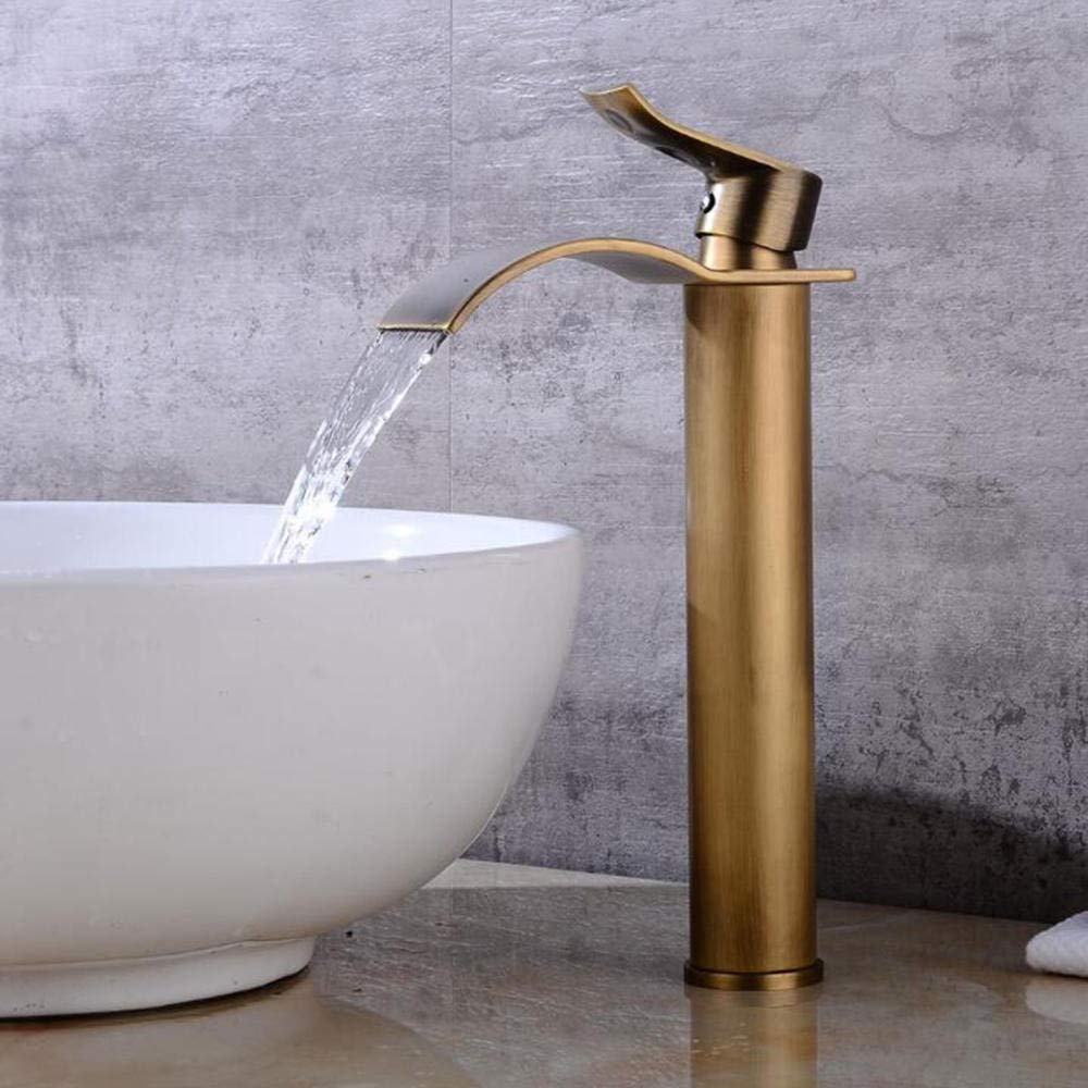 Mitigeur de lavabo cascade haut en laiton pour vasque à poser