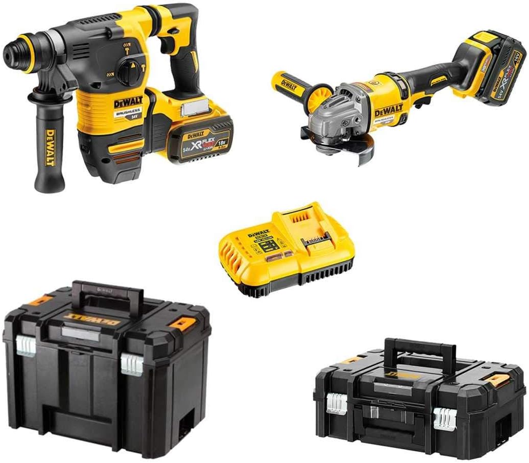 DEWALT Kit FVK271X2-QW FLEXVOLT 54V/18V(DCH333 + DCG414 + 2 batteries 54V/18V Li-Ion 9,0 Ah + DCB118 + TSTAK II + TSTAK VI) "Brushless"