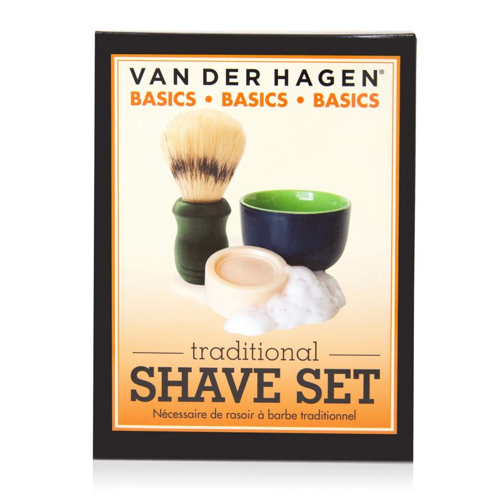 Van Der Hagen Premium Shave Set (2.5 oz. Soap, Bowl, Brush)