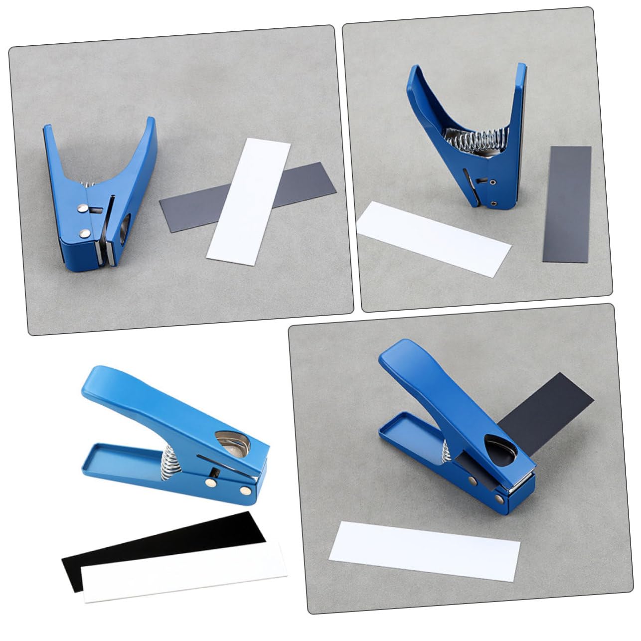 minkissy Metall Gitarrenschneider Selbstgemacht Gitarrenplektrum Stanze und Verschleißfest Blau für Gitarrenbauer und Bastelzubehör Gitarrenbauwerkzeug