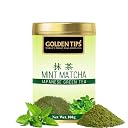 Golden Tips Japanese Mint Matcha Green Tea Powder – 100g (100 Servings) Tin Can, No Additives, Antioxidant-Rich Superfood, No Artificial Sweeteners gallery image