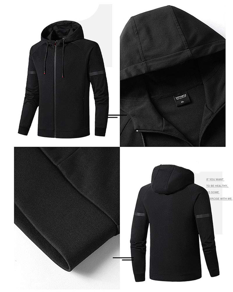 Męska wiosna jesień bluza bluza z kapturem sweter kurtka sport fitness kardigan bluza z kapturem bluza z kapturem płaszcz z dzianiny duży i wysoki