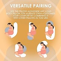 Vista 5 de Chilling Home Almohada portátil de espuma viscoelástica para embarazo, almohada corporal de maternidad para dormir, almohada multifuncional de cuña