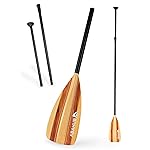 Abahub SUP Paddles - 3 Piece Adjustable Stand up Paddle - Lightweight Oar for Paddleboard, Aluminum Alloy PU Coated Shaft 68 - 84, Splicing Wood Print Plastic Nylon Blade