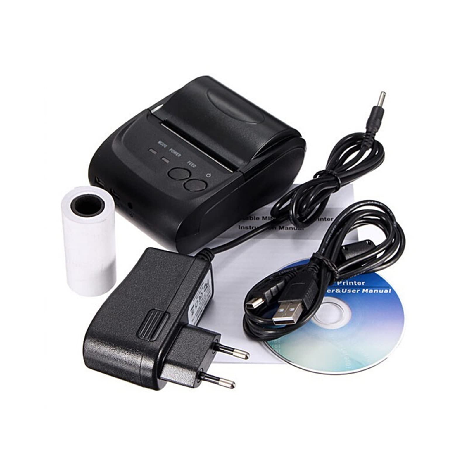 Supermercado Takeaway Pedido por Venta al por Menor Teléfono móvil Bluetooth Portátil Mini 58mm Impresora de Recibos térmicos