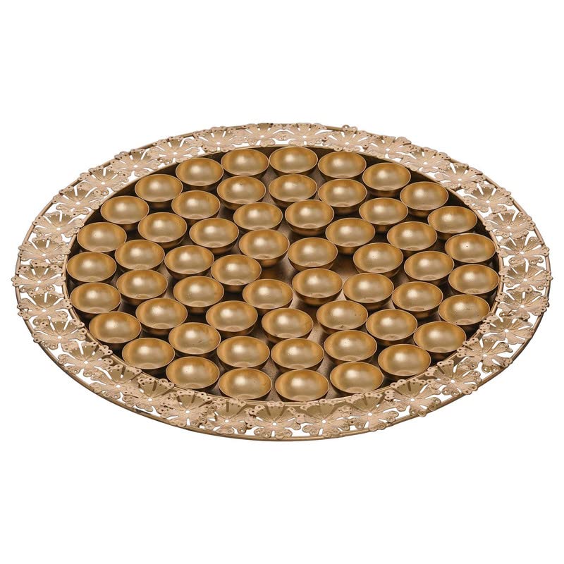 Sanvastar 56 Bhog Thali for offering Sweets to Diety thali for Pooja thali (14 Inch) - Image 3 thumbnail