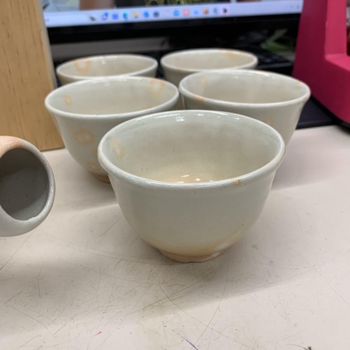 Amazon.co.jp: 茶器揃 萩焼 孝彩窯 急須 湯呑5客セット : ホーム 
