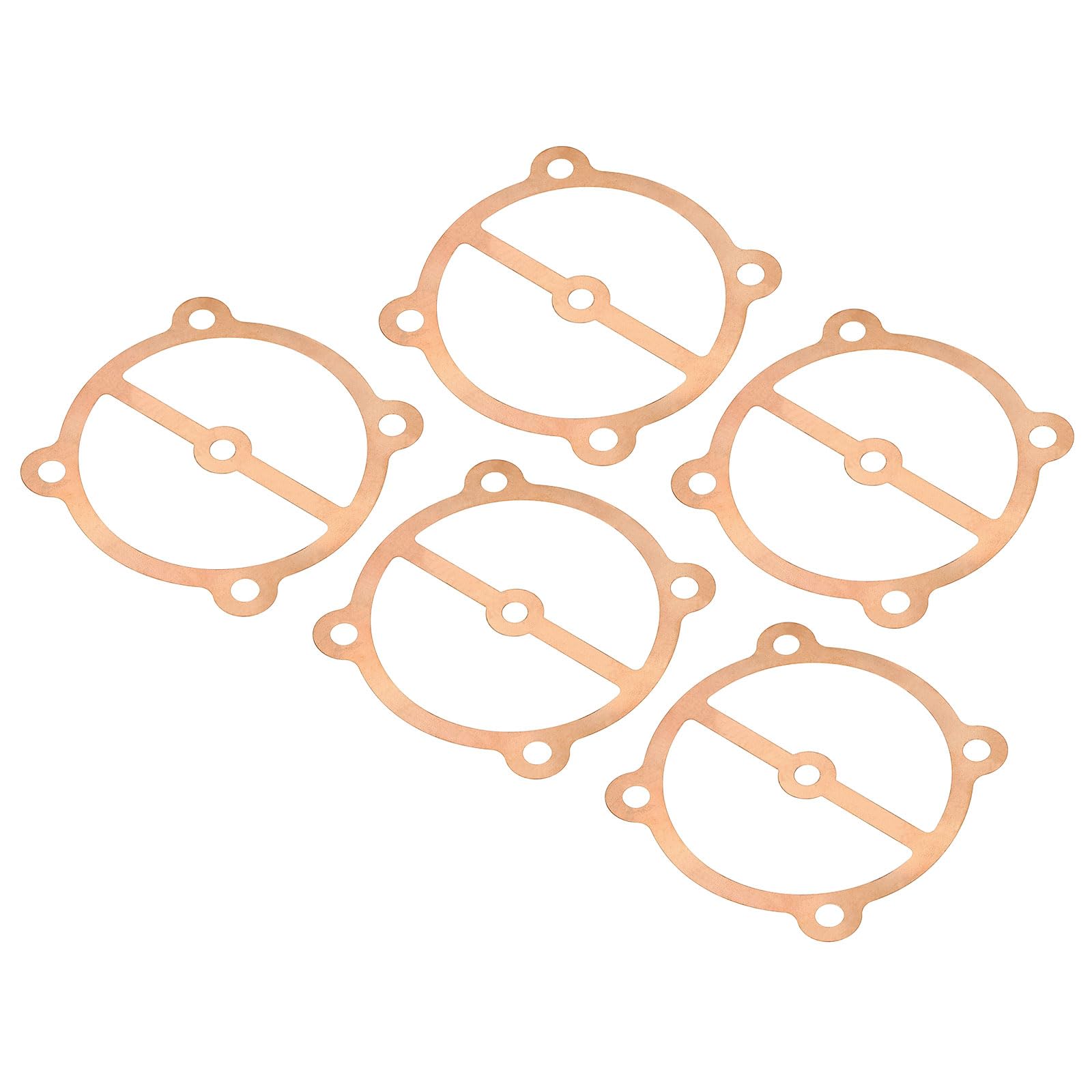 PATIKIL Air Compressor Head Gasket Kit, 5 Pack 65mm 5 Holes Copper Gasket Replacement for 65mm Dia. Cylinder