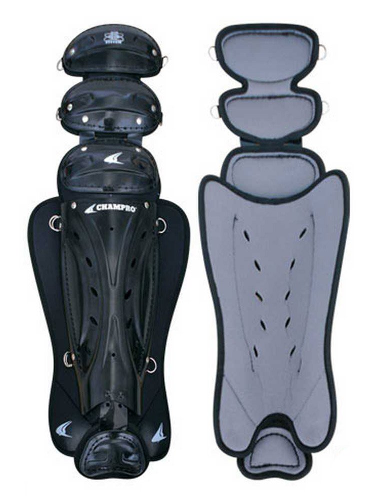 CHAMPROPro Plus Umpire Leg Guard (Black, 17-Inch)