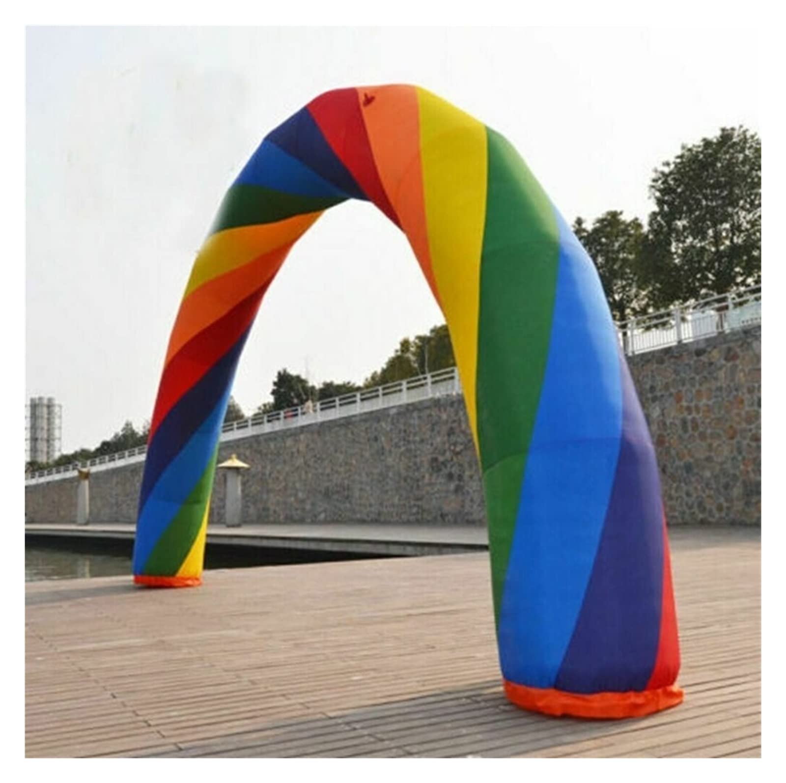 20ft*10ft D=6M/20ft Inflatable Rainbow Arch Advertising with 370W Blower