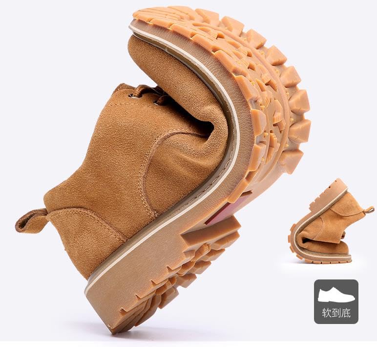 Men's Suede Lace Up Dress Oxford Shoes Hand Stitched Comfortable Non-Slip Work Shoes Fashion Round Toe Casual Business Dress Shoes3