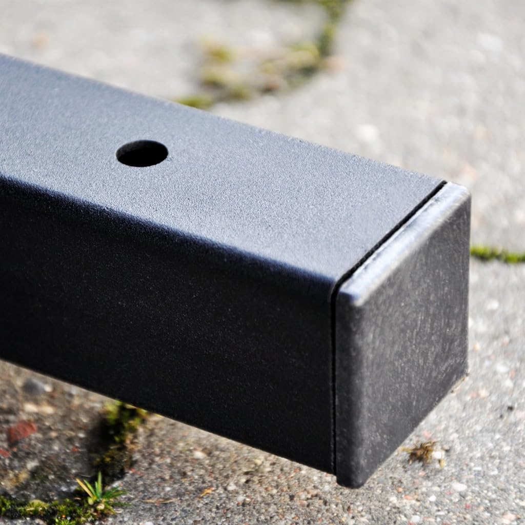 Banc Exterieur de Jardin Résistant aux Intempéries - Banc Bois D’épicéa Scandinave Poncé & Métal Peint par Poudrage - Banquette Capacitéde 350kg (Posener-BO Acajou 125 cm,CE)