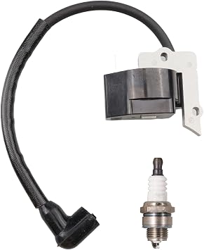 501092801 Ignition Coil with Spark Plug for P3500 P4500 TE450CXL PP031 PP033 PP131 PP136E BC2500LE TE475Y XT600 FB25