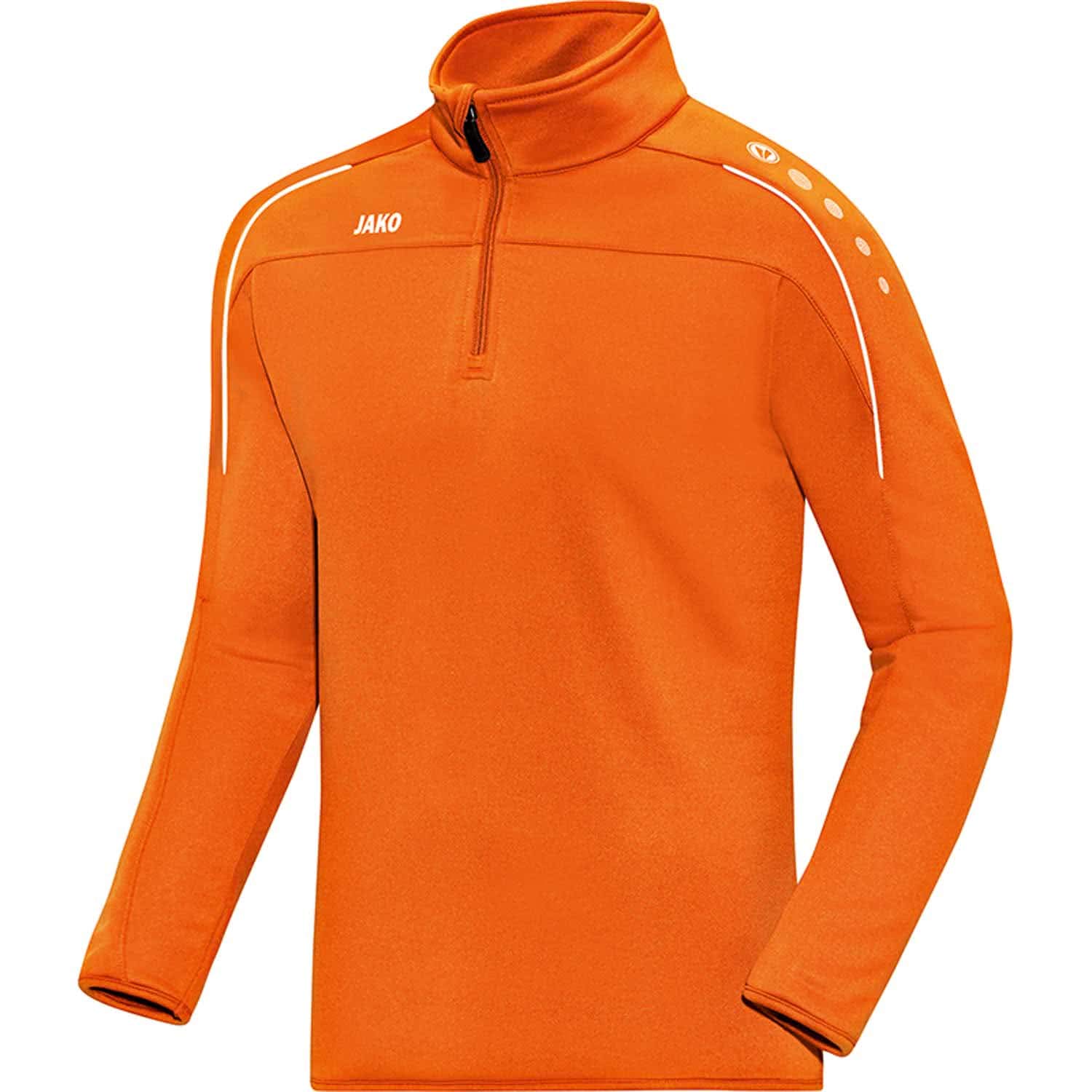 JAKO Men's Classico Training Zip Top, Men, 8650, neon orange, XL