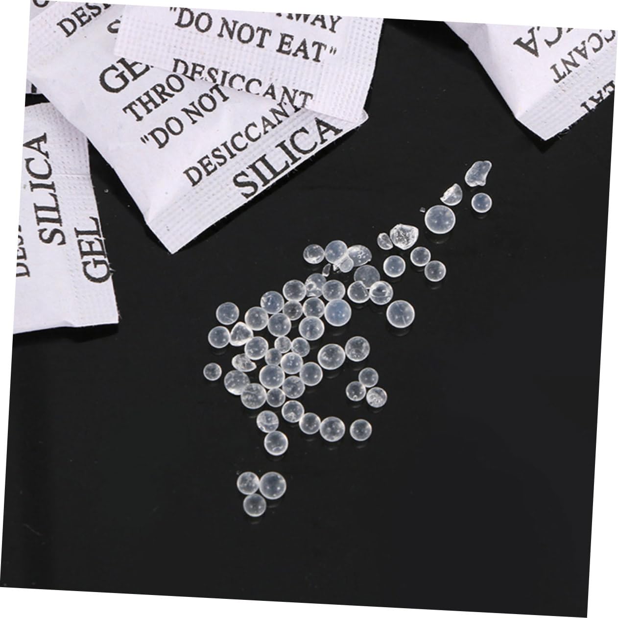 Hohopeti Silicagel Trockenmittelbeutel Saugfähiger und Umweltfreundlicher Silica Gel Beutel 100 Stück aus Sicherem Material zum Schutz vor Feuchtigkeit in Schubladen bei Feuchtem Wetter