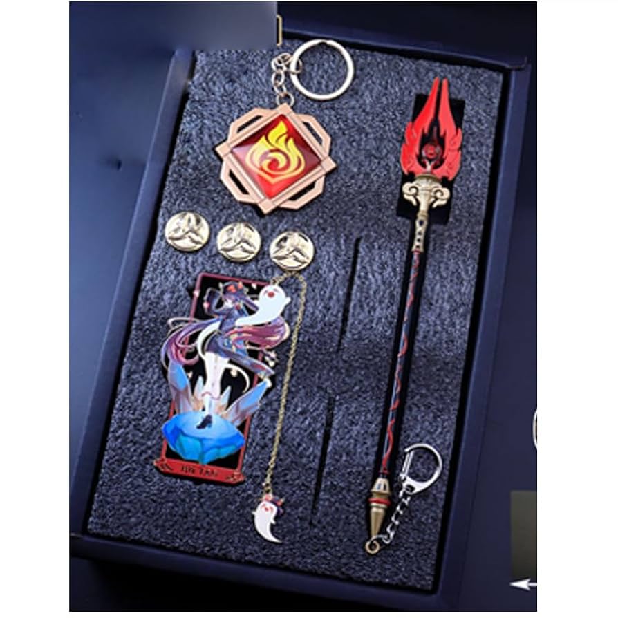 50cm護摩の杖 原神 胡桃 ミニ武器 キーホルダー アクセサリ Amazon.co.jp: 原神 胡桃 護摩の杖 22cm キーホルダー