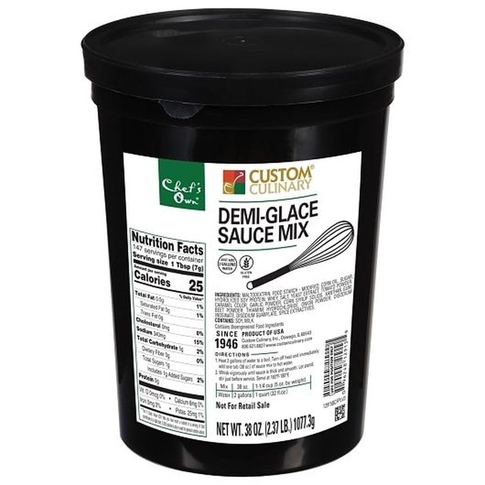 Custom Culinary Whisk and Serve Demi Glace Sauce Mix, 38 Ounce -- 4 per case.