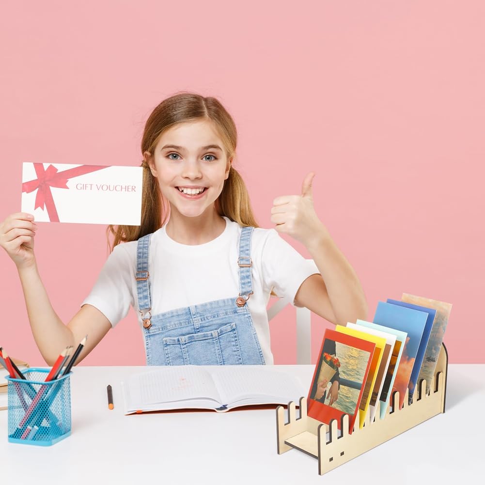 Porta Biglietti da Visita in Legno per Scrivania Organizer per Ufficio Espositore per Biglietti di Auguri in Carta Espositore per Biglietti da Visita Pubblicitari