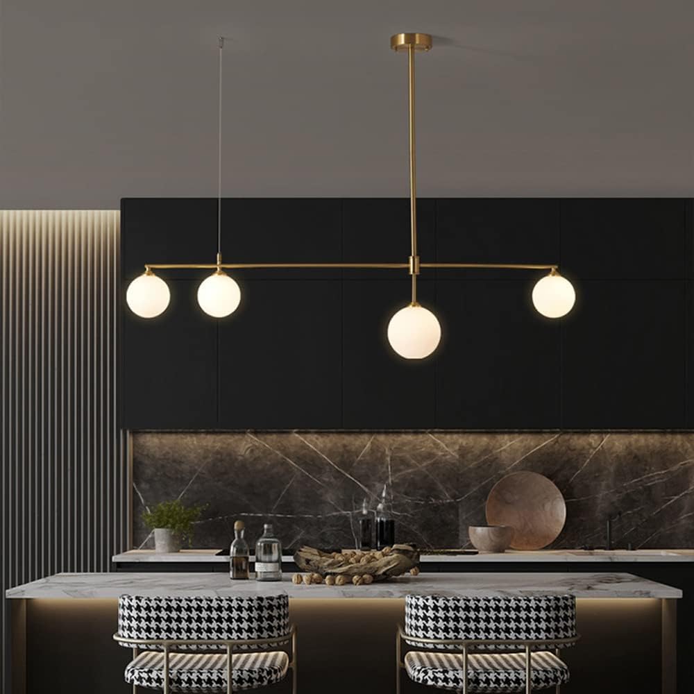 Lustre minimaliste en cuivre de qualité premium pour décoration de restaurant