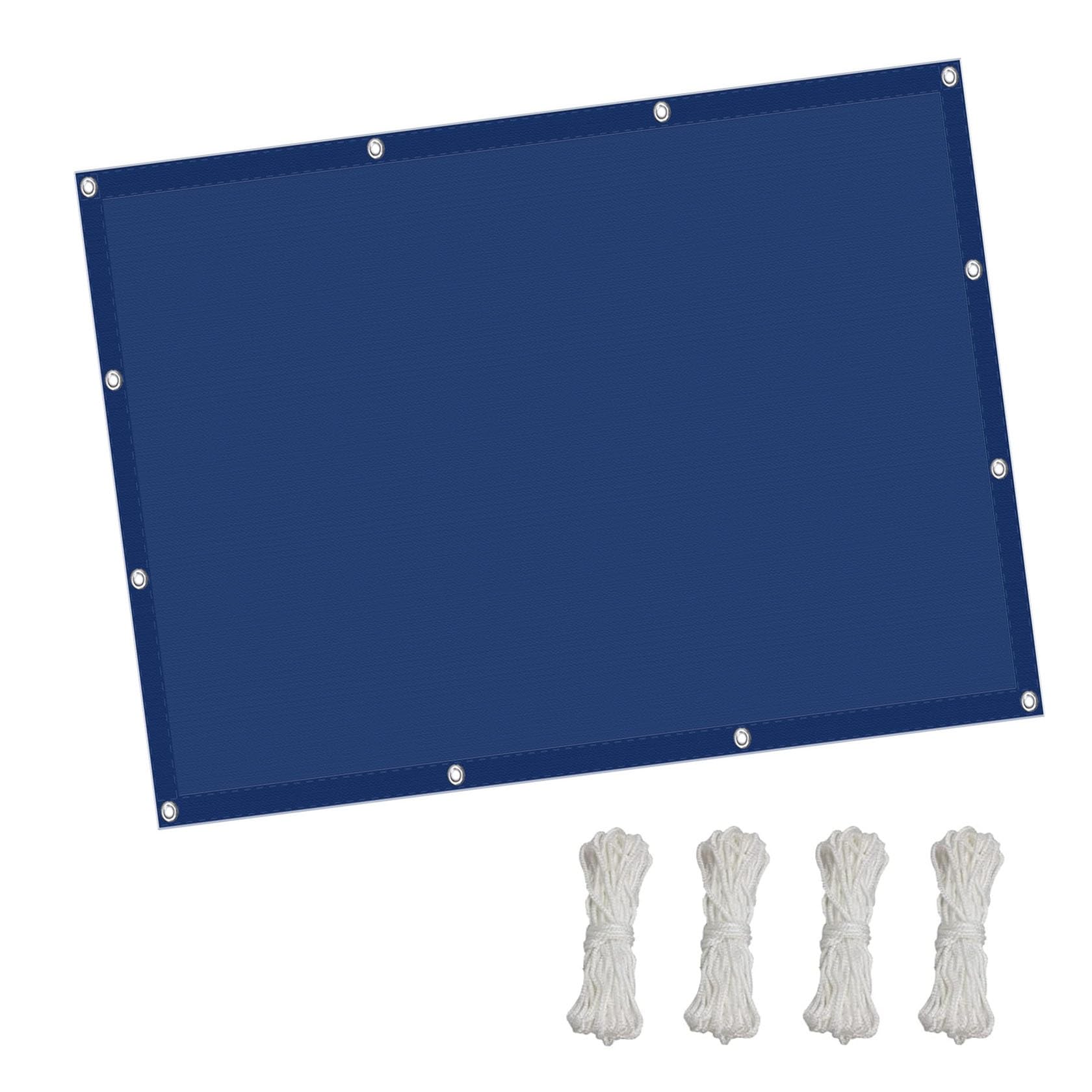 Voile d'ombrage balcon et terrasse 3.5x5 m bleu foncé étanche contre la chaleur
