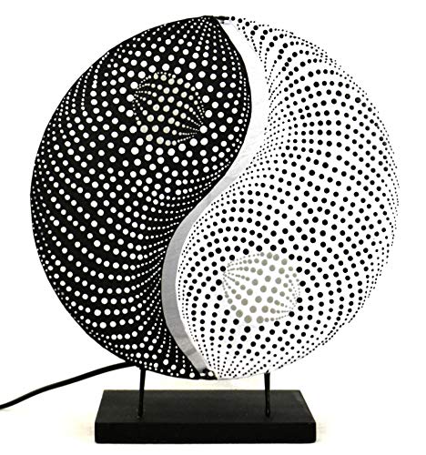 Lampe de chevet 'Yin Yang' ⌀30cm à équiper. Décoration Zen asiatique