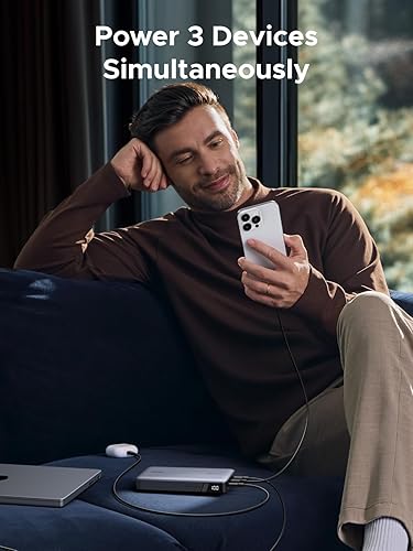 Miniatura 4 de UGREEN Power Bank - Cargador portátil para portátil de 25,000 mAh y 145 W, Nexode de 3 puertos USB C PD, para MacBook Pro/Air, Dell XPS, iPhone