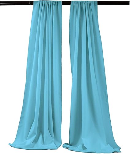 Miniatura 75 de New Creations Fabric & Foam Inc, Panel de cortina de popelina de poliéster (rubor, 1 panel sin costuras de 10 pies de ancho por 6 pies de alto)