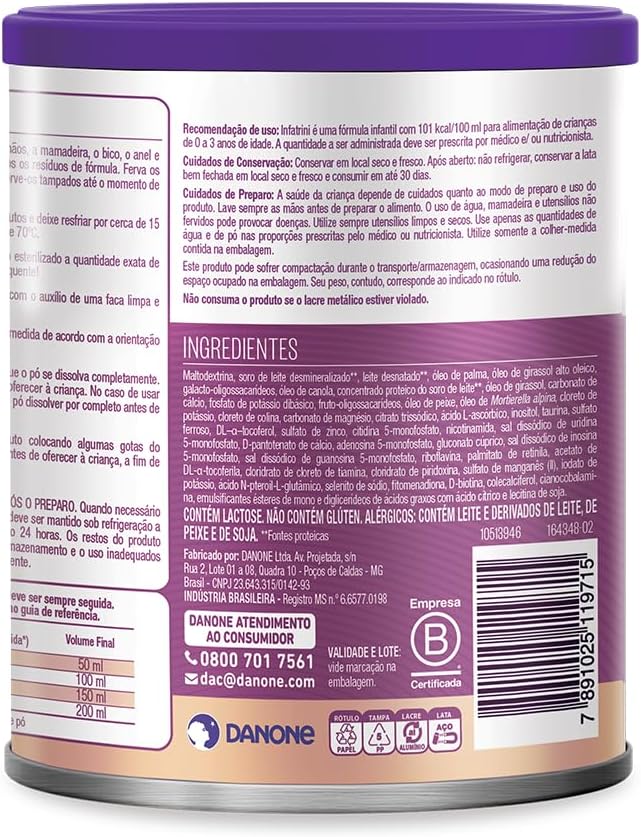 Danone Nutricia Fórmula Infantil Infatrini Pó 400G