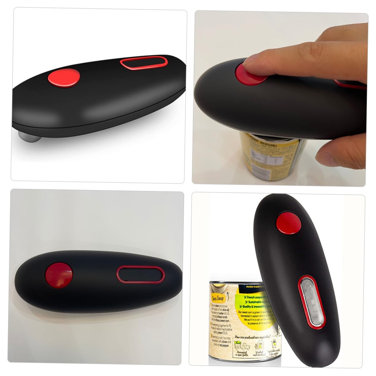 COLLBATH Abridor de Frascos Eléctrico Portátil para Latas, Automático y Ligero, Adecuado Hogar, Borde Liso y Uso sin Esfuerzo