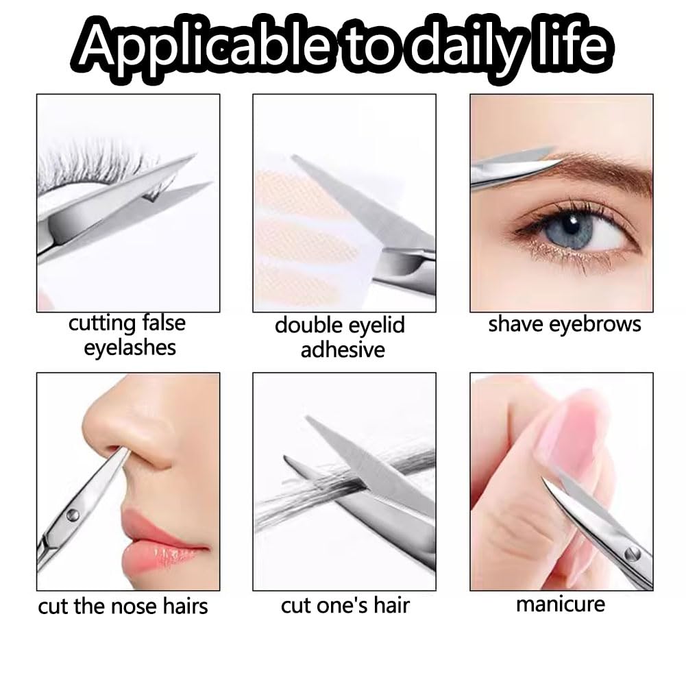 Ciseaux à Ongles Professionnels Acier Inoxydable Multifonctionnel pour Manucure, Sourcils, Pédicure et Taille de la Barbe