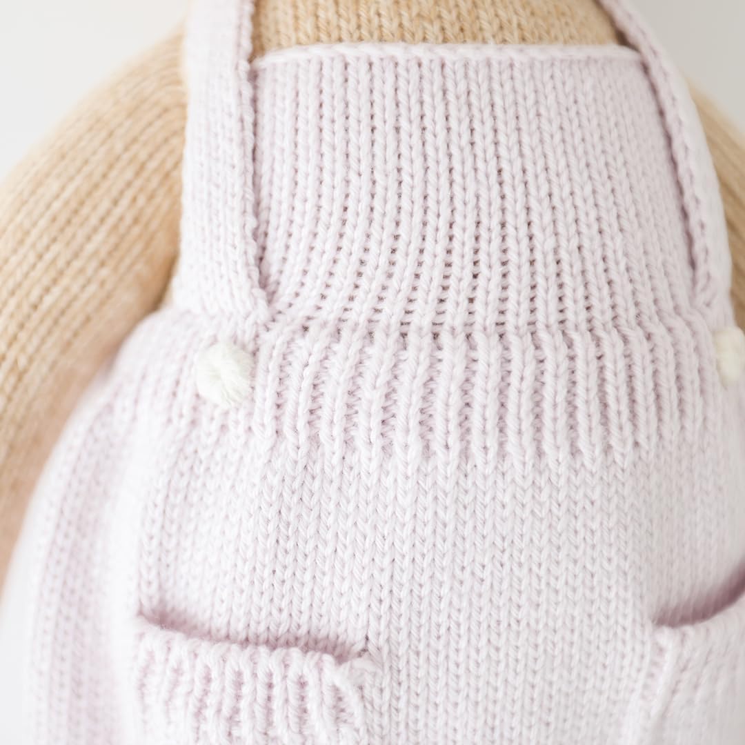 cuddle + kind Olivia The Honey Bear Little 13" Hand-Knit Doll – 1 Doll = 10 Meals, Fair Trade, Heirloom Quality, Handcrafted in Peru, 100% Cotton Yarn