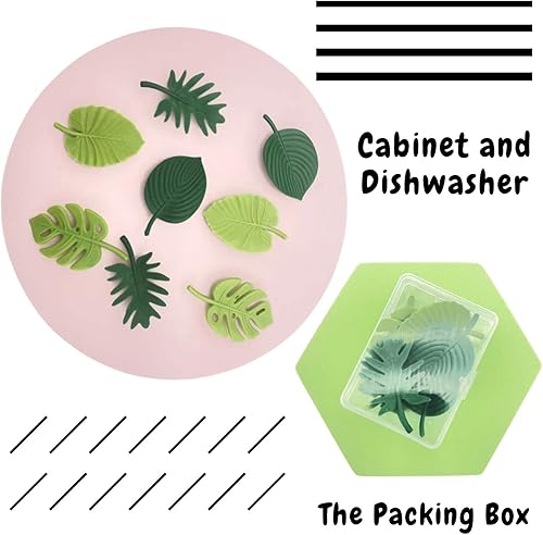 Miniatura 3 de HLPHA 8 imanes para nevera de plantas Monstera, mini imanes para nevera, hojas tropicales, lindos imanes para casillero, refrigerador, decoración