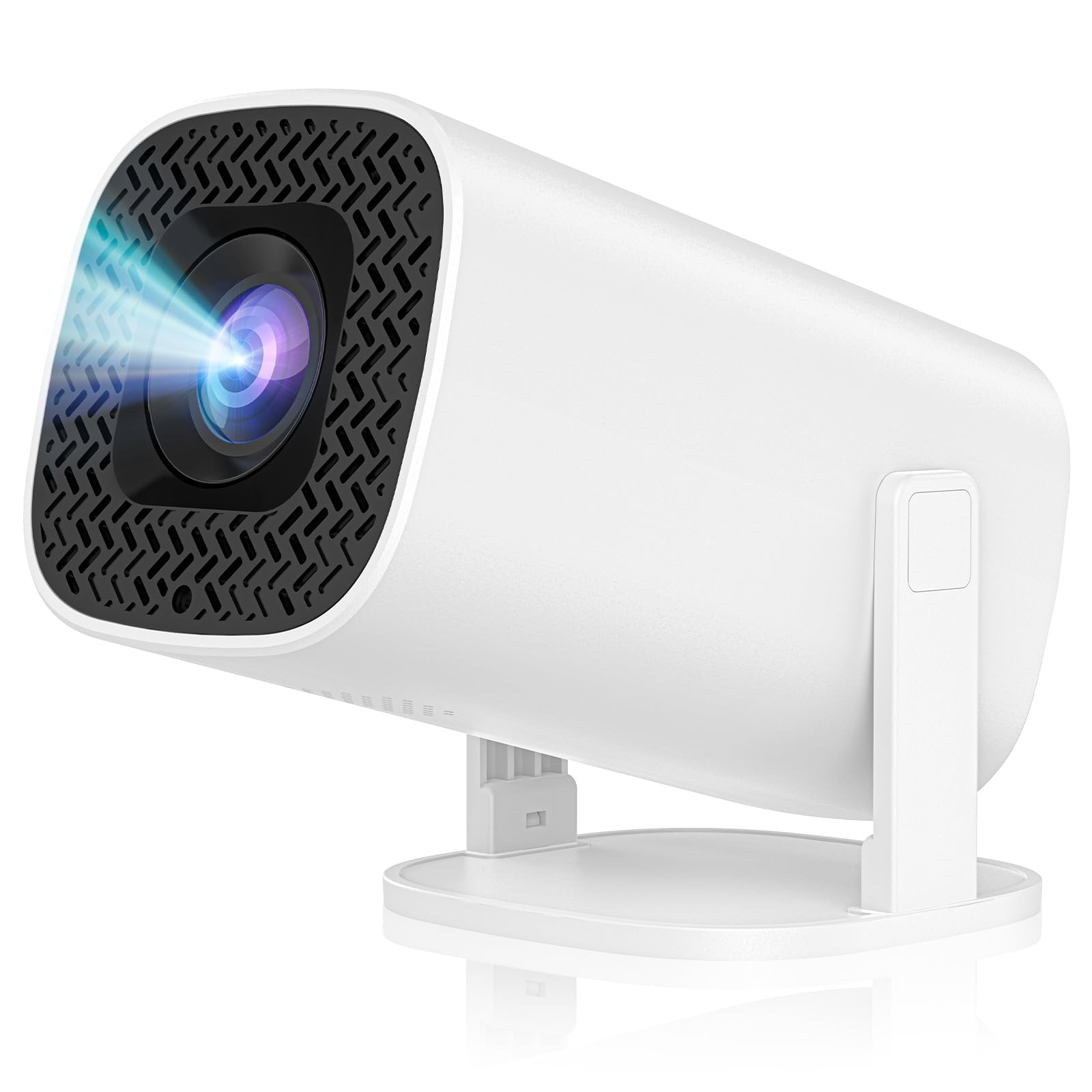 Mini Beamer Unterstützt 4K 1080P,2026 Tragbarer Smart Projektor mit WiFi 6 und BT 5, Automatische Trapezkorrektur, Mini Projektor 180° Drehung Beamer für Heimkino/Outdoor für Handy/HDMI/Laptop