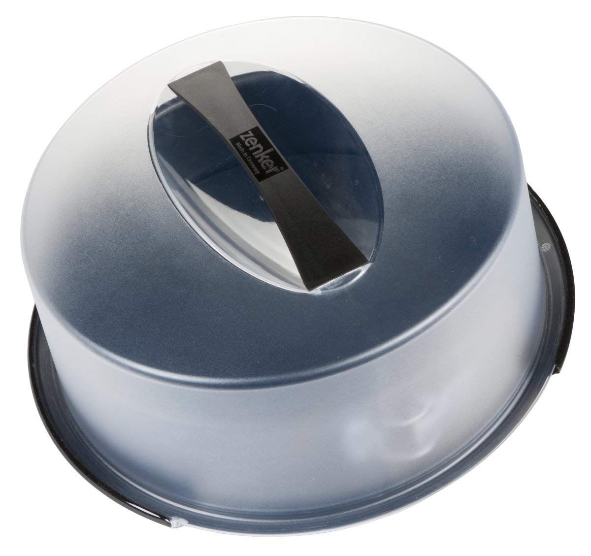 ZADO Zenker 7020 Deluxe Moule à Charnière avec Fond Plat Émail Noir Métallique Diamètre 27 cm