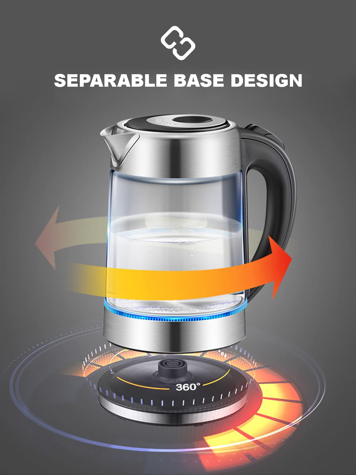 Hervidor Eléctrico, Indicador Led, Tecnología para Café, Té, Bebidas,Ua Caliente, Acero Inoxidable Apto para Uso Alimentario