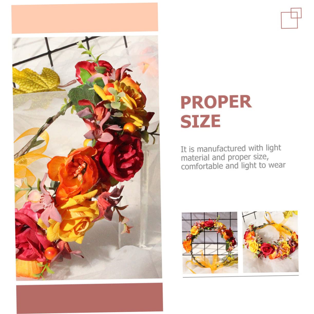FRCOLOR 5 Pz Per Con Fiore Di Simulazione Per Ghirlanda Di Fiori Rosa Artificiale Copricapo Femminile Cerchietti Di Fiori Di Rose Finte Tessuto Ragazza Sposa
