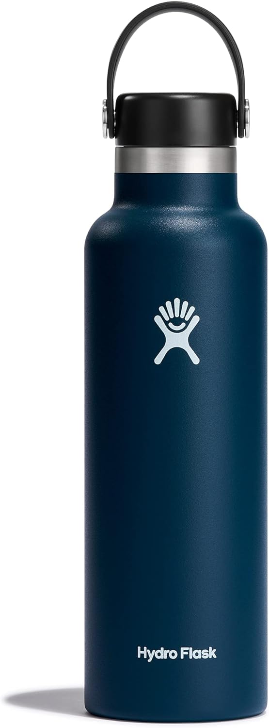 Hydro Flask Water Bottle – Insulated Stainless Steel – Non Spill, Leakproof in 21 Oz Indigo Blue